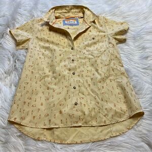 Orvis camping graphic button up
